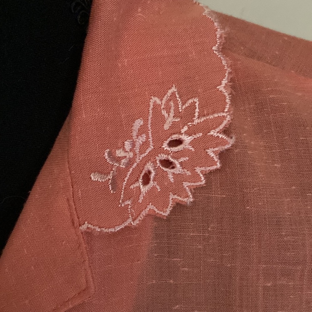 Handmade, authentic vintage salmon colored dress. Fits like a small/2 - Picture 3 of 6